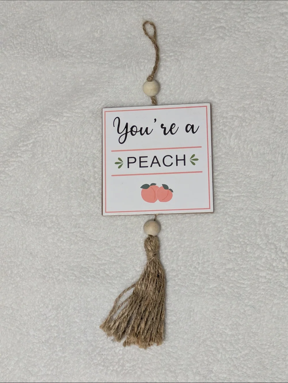 You're A Peach Hanging Mini Wood Sign Wall Art Farmhouse Decor
